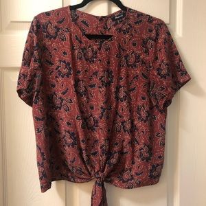 Madewell front tie t-shirt